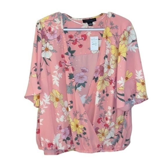 NWT Sanctuary blouse size 1X floral print - Picture 1 of 4